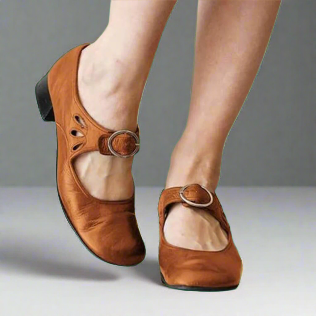 Denisa | Premium Leather Sandals with Comfortable Wedge Sole