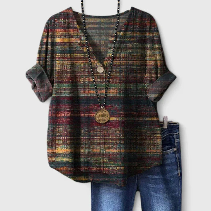 Adrienne | Relaxed V-Neck Blouse